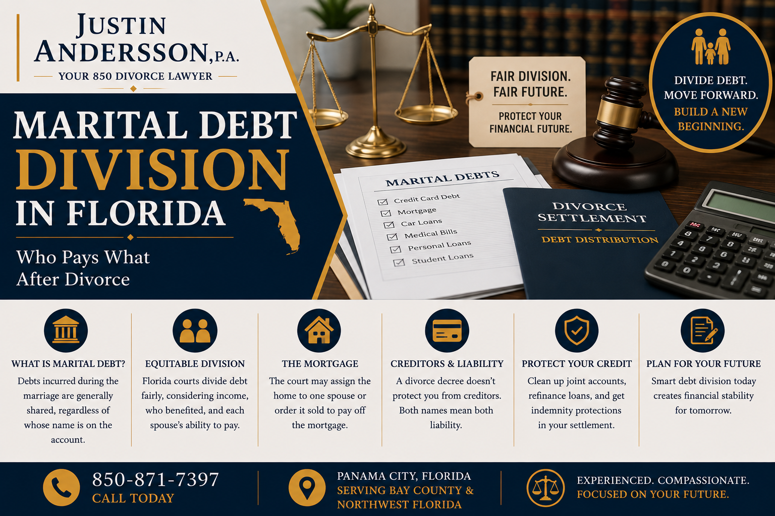 Marital Debt Division in Florida: Who Pays What After Divorce